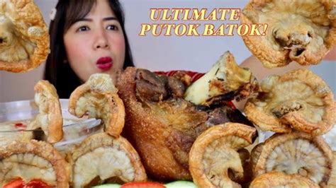 Crispy Chicharon Bulaklak Na May Isaw Ng Baboy Crispy Pata Mukbang