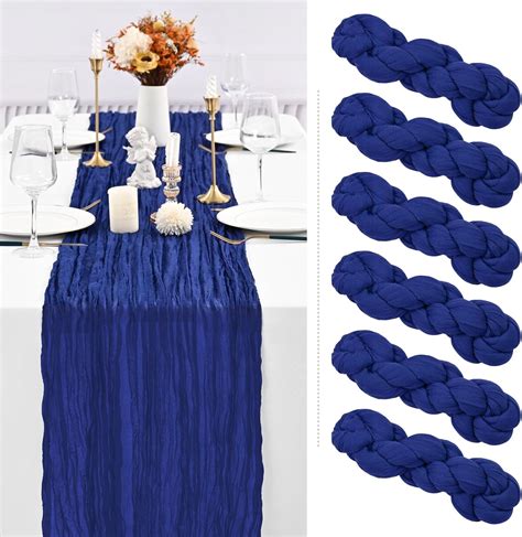 Amazon 6 Pack Royal Blue Cheesecloth Table Runner Gauze Table