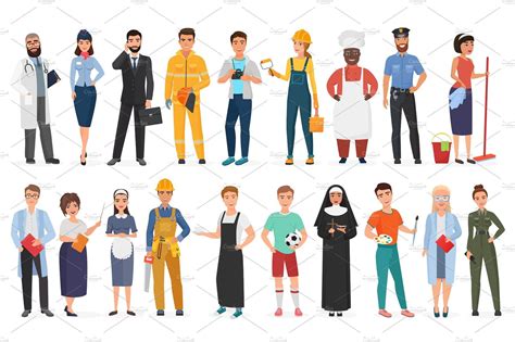 Various Occupation Profession People Professions Professional