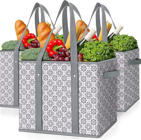 Buy Wiselife Reusable Grocery Bags Pack Large Grocery Tote Bag