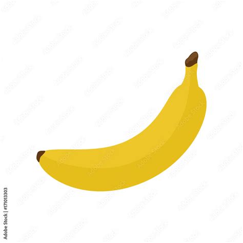 Banana vector illustration, yellow banana fruit graphic icon or print ...