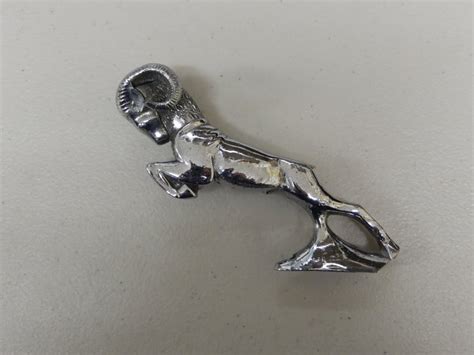 Original Vintage Usa Dodge Ram Chrome Car Mascot Hood Ornament Auto