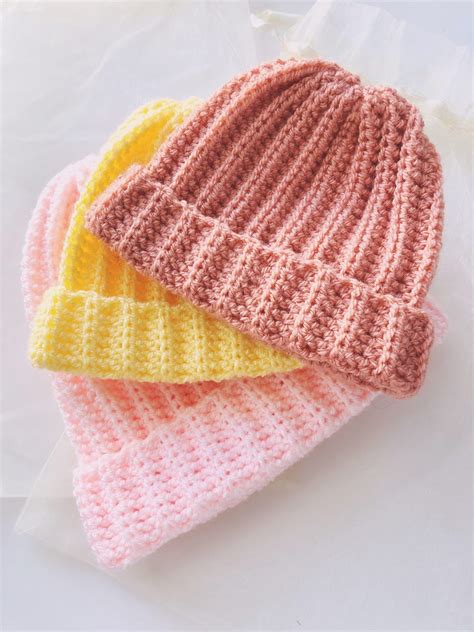 Beginner Easy Hour Crochet Beanie Hat Free Crochet Pattern All Sizes