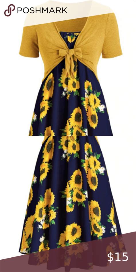 Plus Size Print Sunflower Dress Plus Size Print Sunflower Dress New