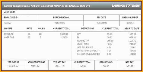 Free Check Stub Template Excel Of Adp Pay Stub Template Excelml ...