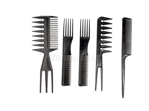 Hairdresser S Combs Isolated On White Background Barber Tool Stock