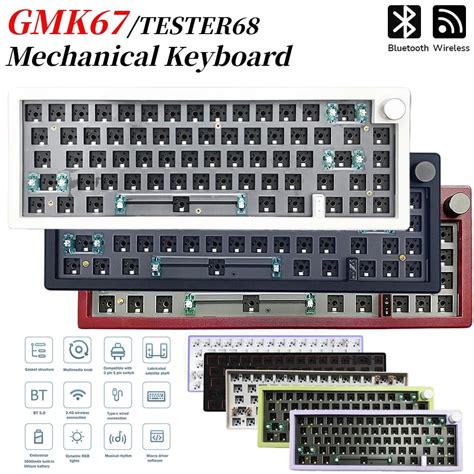 Gmk Mechanical Keyboard Kit Hot Swappable Bluetooth G Wireless Gasket Structure