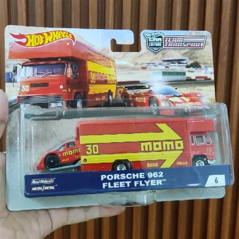 Hot Wheels Team Transport Porsche Momo With Flyer Flyer Shopee Malaysia