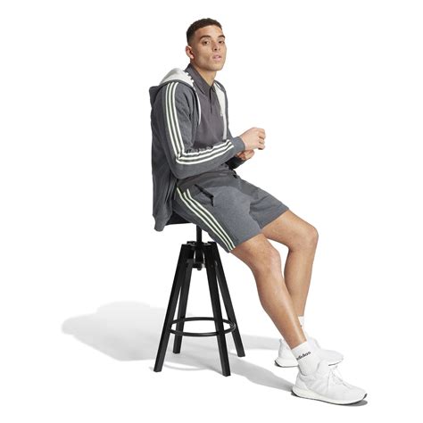 Adidas Essentials 3 Stripe Fleece Shorts Mens Fleece Shorts