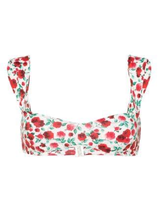 Magda Butrym Floral Print Bikini Top Farfetch