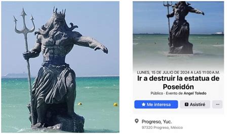 ¿por Qué Habitantes De Yucatán Piden Derribar La Estatua De Poseidón Ante Amenaza De Huracanes