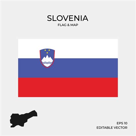 Slovenia map and flag 2046121 Vector Art at Vecteezy