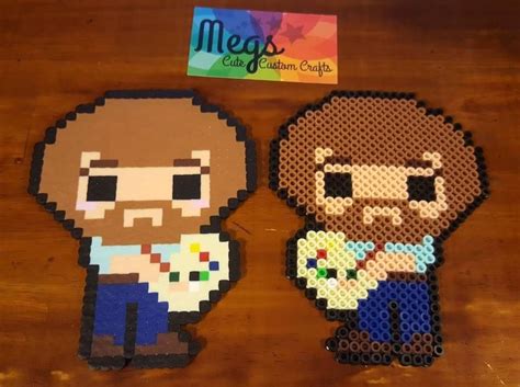 Bob Ross Perler Sprites In Perler Beads Designs Perler Crafts