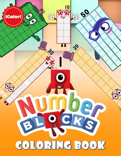 Buy Icolor Numberblocks Coloring Book Numberblocks 1 To 50 High