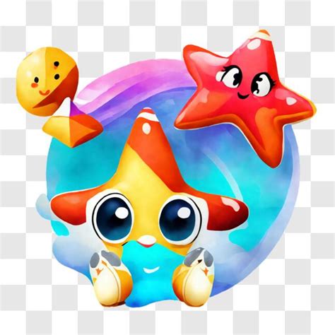 Download Colorful Cartoon Characters in a Bubble PNG Online - Creative ...