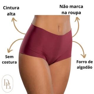 Kit Calcinha Box Corte A Laser Sem Costura Cintura Alta Lingerie