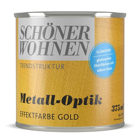 SCHÖNER WOHNEN Trendstruktur Metall Gold