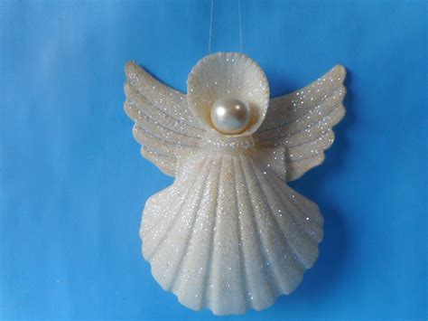 Seashell Angel Ornaments Coastal Holiday Home Decor Etsy