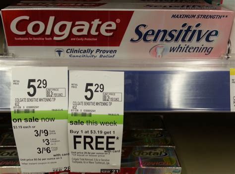 Colgate Sensitive Whitening 60¢!