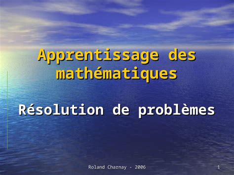 Ppt Roland Charnay Apprentissage Des Math Matiques