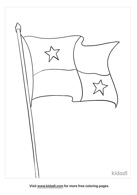 Panama Flag Coloring Pages