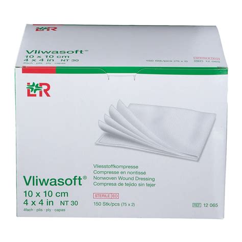 Vliwasoft Vliesstoffkompresse 10 Cm X 10 Cm 4lagig Steril 150 St