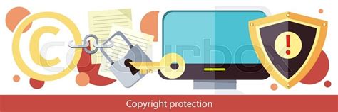 Copyright protection design flat. ... | Stock vector | Colourbox