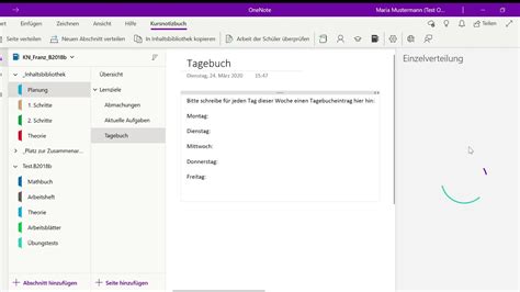 OneNote 4 Seiten Verteilen YouTube