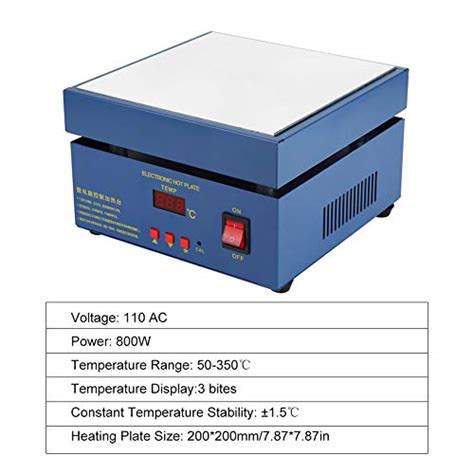 Buy Preheating Station AC110V 800W 200X200mm LED Microcomputer Electric Hot Plate PCB Heating