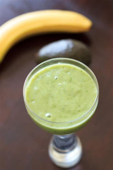 Gluten-free + Vegan Avocado Banana Smoothie - Only 4 ingredients!