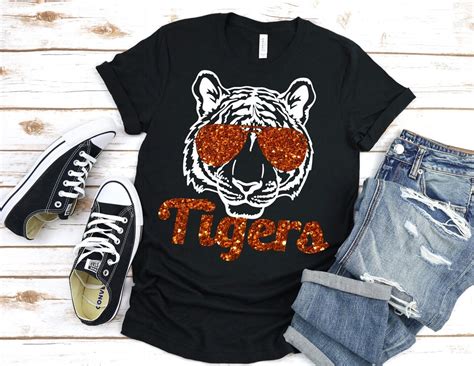 Tiger With Sunglasses Tigers Spirit Shirt Tigers Team Pride Tee Tigers Fan Shirt Tigers Team