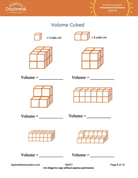 5th Grade Math Understanding Volume Using Counting Cubes