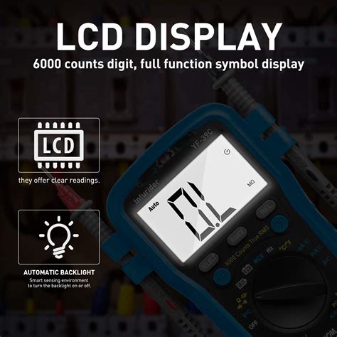 Digital Multimeter INFURIDER YF 39C 6000 Counts TRMS Auto Ranging