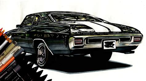 Chevrolet Chevelle Ss Pro Touring Drawing By Vertualissimo On The