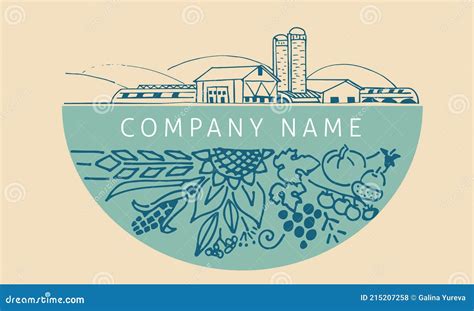 Vector agro logo stock vector. Illustration of field - 215207258