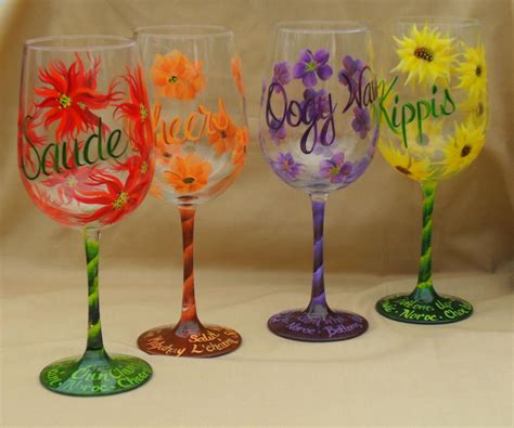 Personalized Hand Painted Glass And More Bybecca Dyi Crafts Diy Craft Projects Glitter Glasses