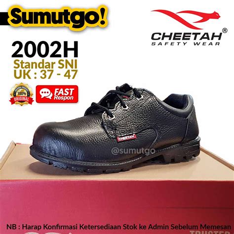 Jual Cheetah 2002h Sepatu Safety Proyek Tapak Karet Nitrile Anti Slip Tahan Oli Minyak Kimia