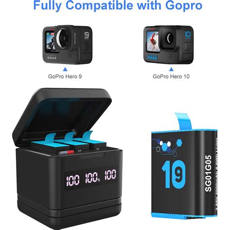 Set Acumulatori Mah Pentru Gopro Hero Hero Hero Si