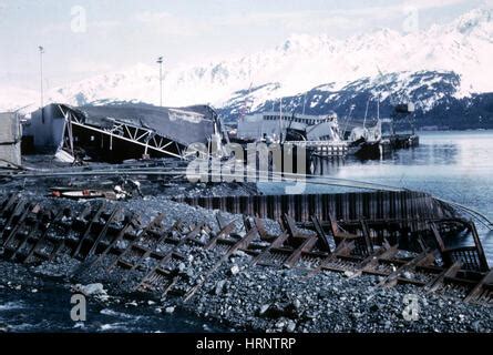 Great Alaskan Earthquake and Tsunami, 1964 Stock Photo - Alamy