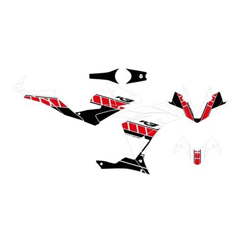 Kit déco Kutvek brillant Vintage Rouge Yamaha YZF R3 15 18 Pièces