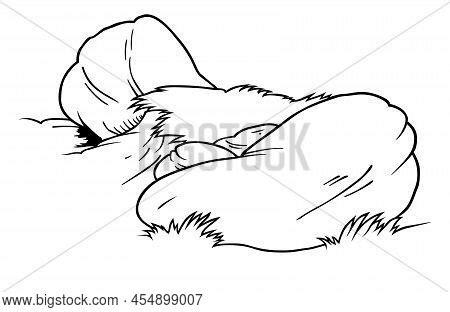 Drawing Two Boulders Vector & Photo (Free Trial) | Bigstock