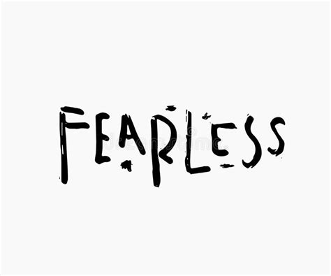 Fearless Shirt Print Quote Lettering Stock Illustration Illustration Of Decoration Grunge