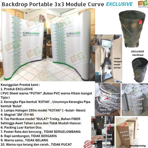 Jual Backwall 3x3 Lengkung Backdrop Portable 3x3 Curve Backwall Spyder