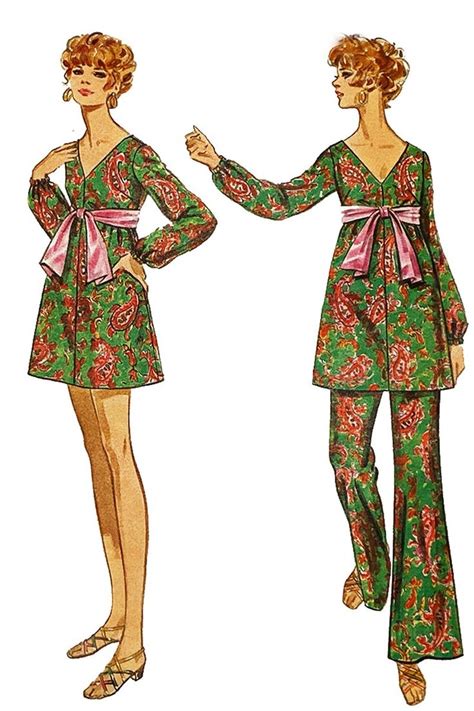 Butterick Vintage Mini Dress Top And Pants Sewing Pattern