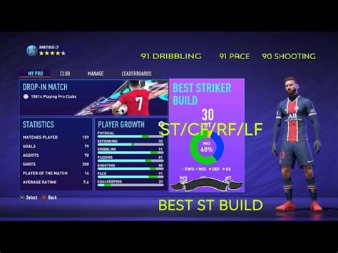 FIFA 21 Pro Clubs BEST Striker Build Max Pace Shooting Tips YouTube