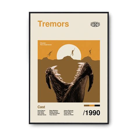 Tremors 1990 Mid-Century Movie Poster