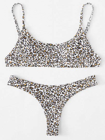 Shop Adjustable Straps Leopard Bikini Set Online Shein Offers