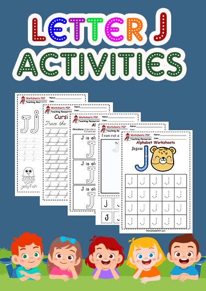 Letter J Worksheets PDF- Recognize, Trace, & Print