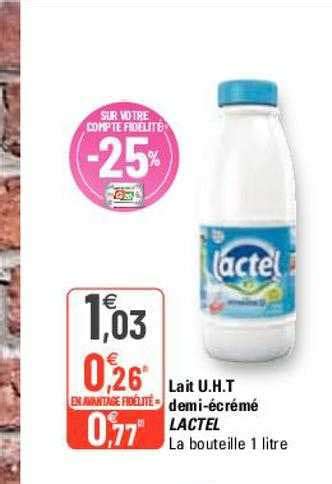 Promo Lait U H T Demi Cr M Lactel Chez G Icatalogue Fr