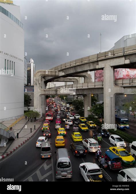 Rush Hour Traffic Bangkok Thailand Stock Photo Alamy